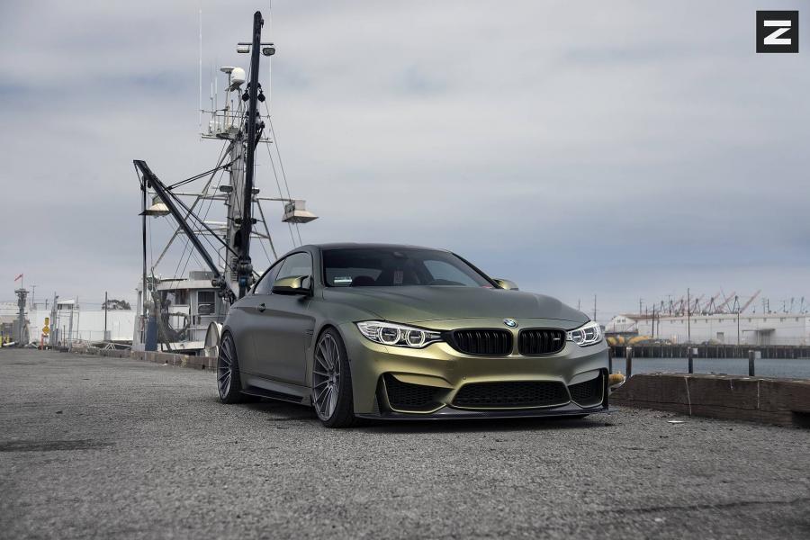  BMW M4 Coupe Matte Gold on Zito Wheels 2016 года  (фото 2 из 10)